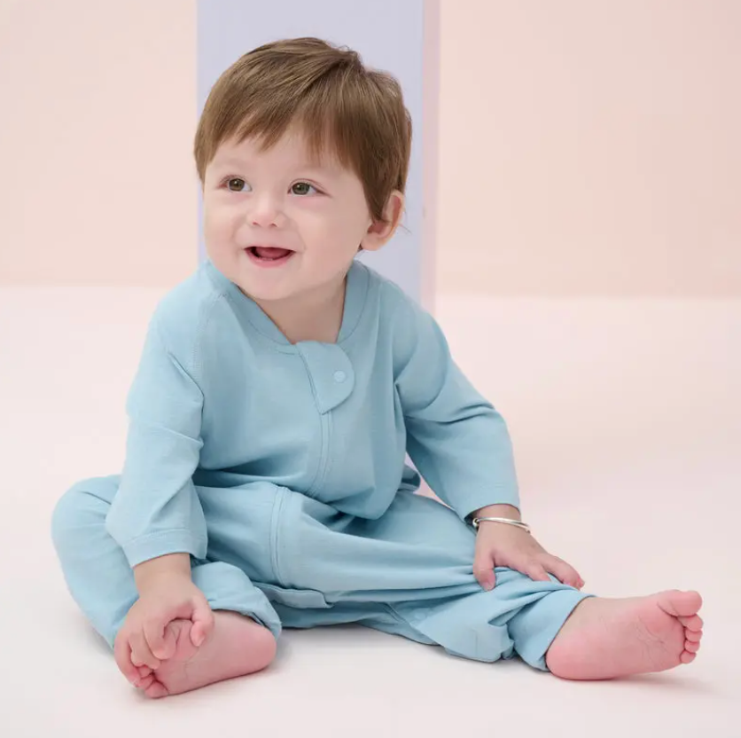 Bamboo Jersey Short Sleeve Footed Sleep Bag | 0.5 TOG Forget-Me-Not