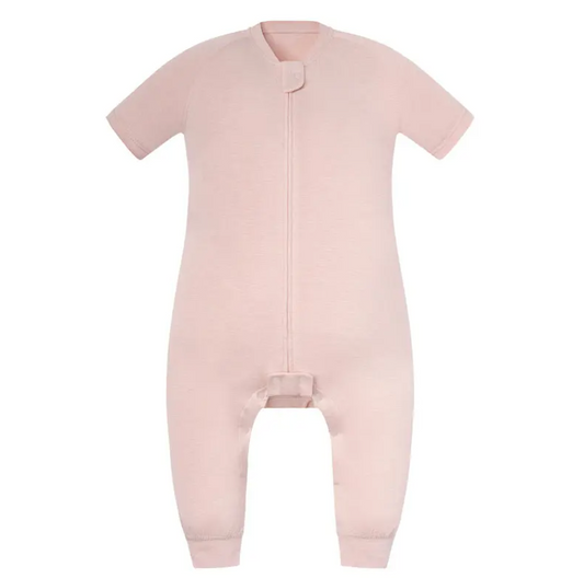 Bamboo Jersey Short Sleeve Footed Sleep Bag | 0.5 TOG Rose Smoke