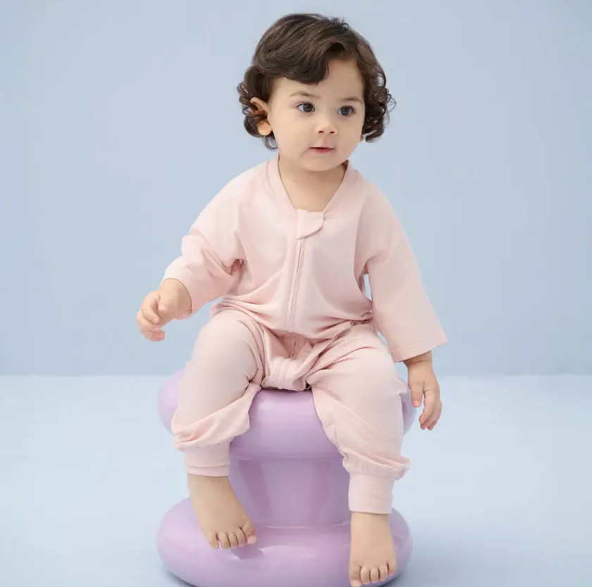 Bamboo Jersey Short Sleeve Footed Sleep Bag | 0.5 TOG Rose Smoke