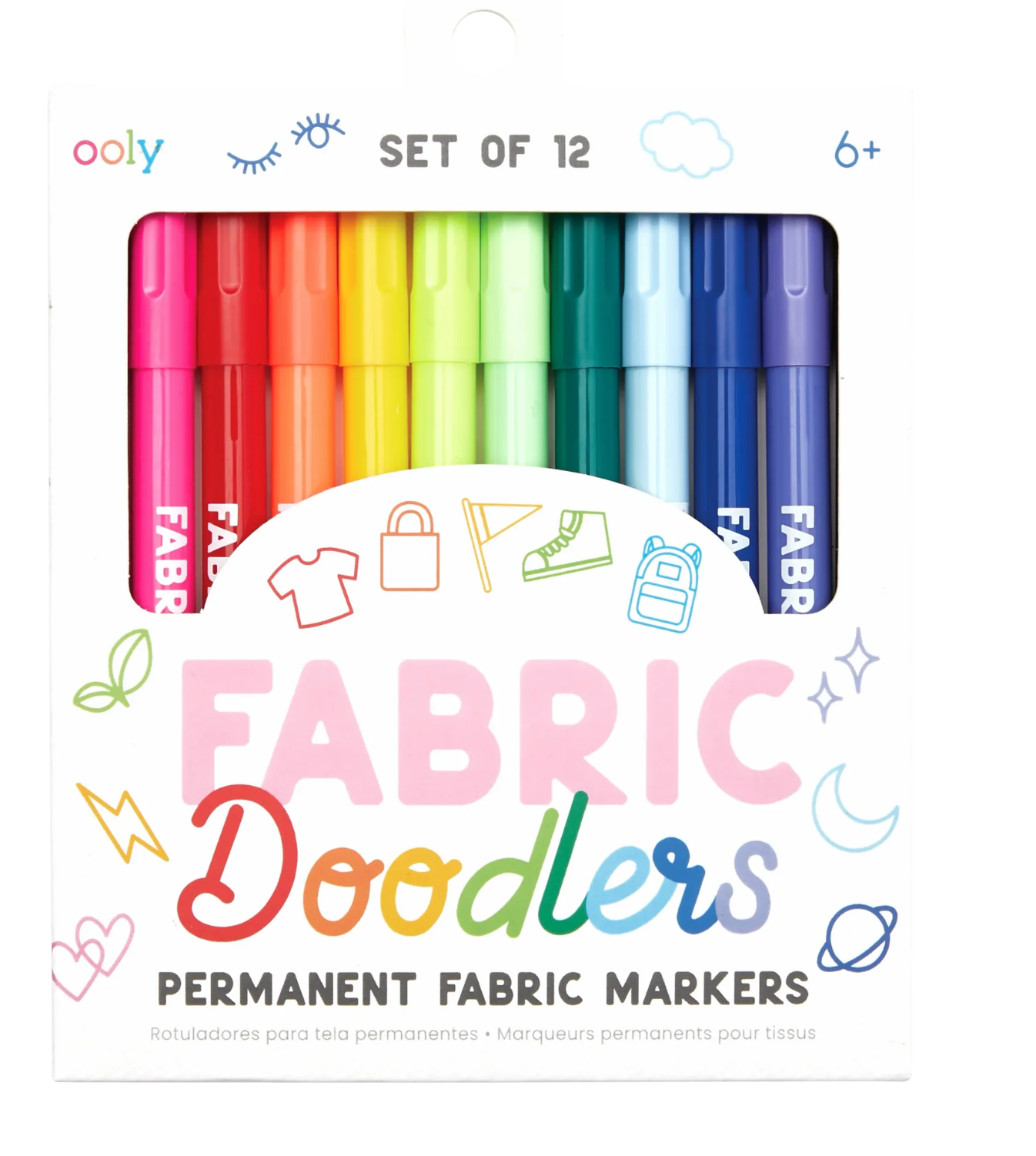 Fabric Doodlers Markers - Set of 12