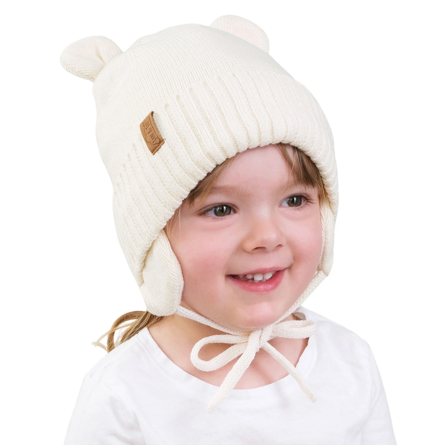 Kids Bear Knit Hats | Vanilla Cream