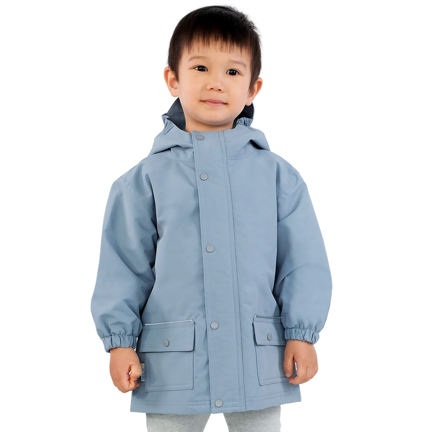 Kids Fleece Lined Rain Jackets | Dusty Blue (3-4Y only)