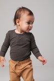 MarMar Long Sleeve Henley - Coffee Mel.
