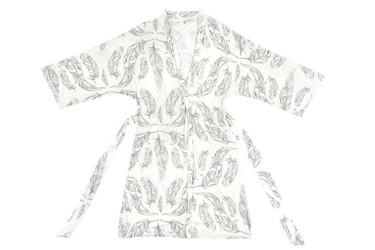 Women's Bamboo Jersey Robe - Feather White (M/L)