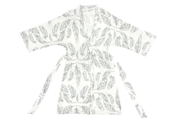 Women's Bamboo Jersey Robe - Feather White