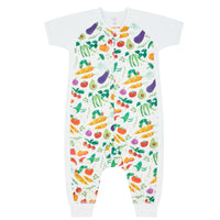Raglan Bamboo Pima Short Sleeve Sleep Suit 0.6 TOG - Eric Carle Farmer's Market