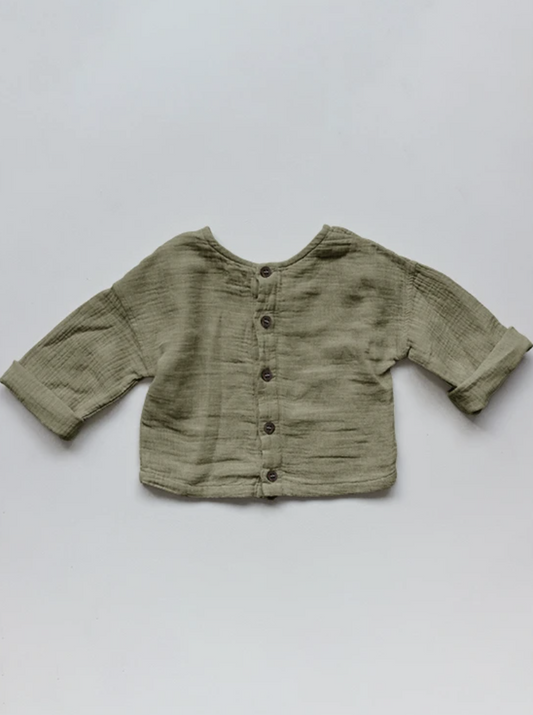 The Button Back Top （6-9M Only)