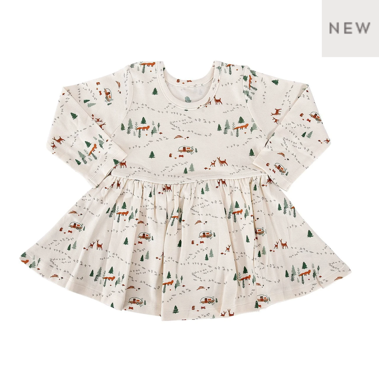 Into the Woods Long Sleeve Twirl Dress (9-12M Only)