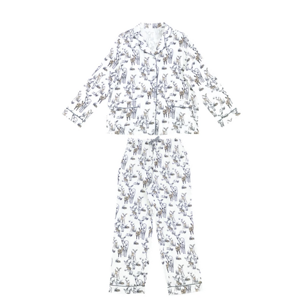 Women's Bamboo Pima Long Sleeve Button-up PJ Set - Mama Deerest (XS Only)
