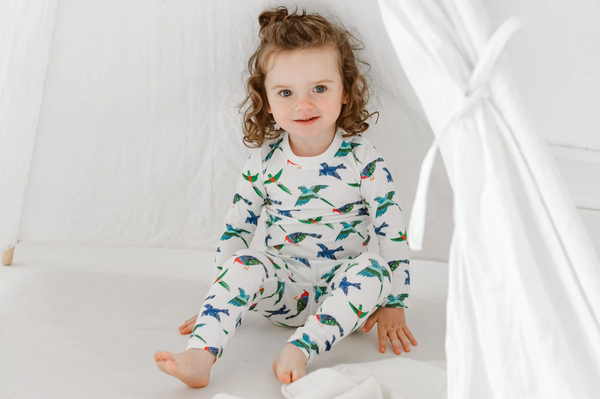 Bamboo Jersey Two-Piece Long Sleeve PJ Set - Basking Buddies 18-24M