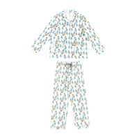 Women's Bamboo Pima Long Sleeve Button-up PJ Set - Where's The Bear