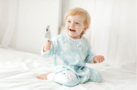 Bamboo Pima Long Sleeve Sleep Suit 0.6 TOG - Sea Fan