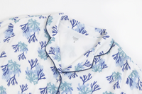 Women's Bamboo Long Sleeve Button-up PJ Set - Blue Reef