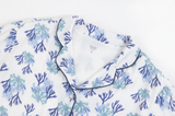 Women's Bamboo Long Sleeve Button-up PJ Set - Blue Reef