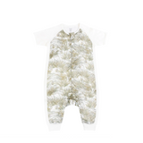 Raglan Bamboo Pima Short Sleeve Sleep Suit 0.6 TOG - Seagulls & Seagrass