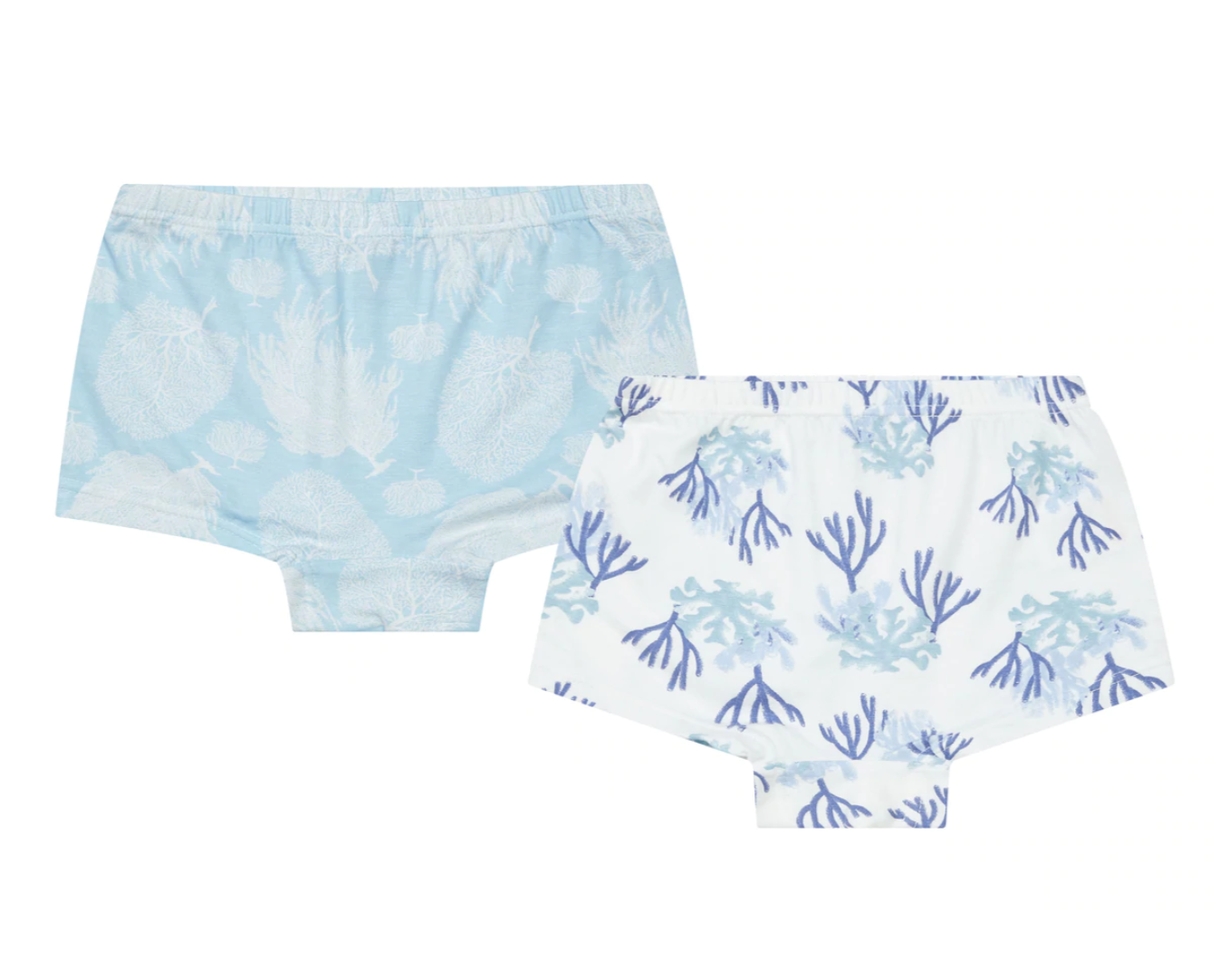 Bamboo Girls Boy Short Underwear (2 Pack) - Coralife (7-8Y Only)