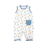 Bamboo Pima Sleeveless Romper - Hermit Pals