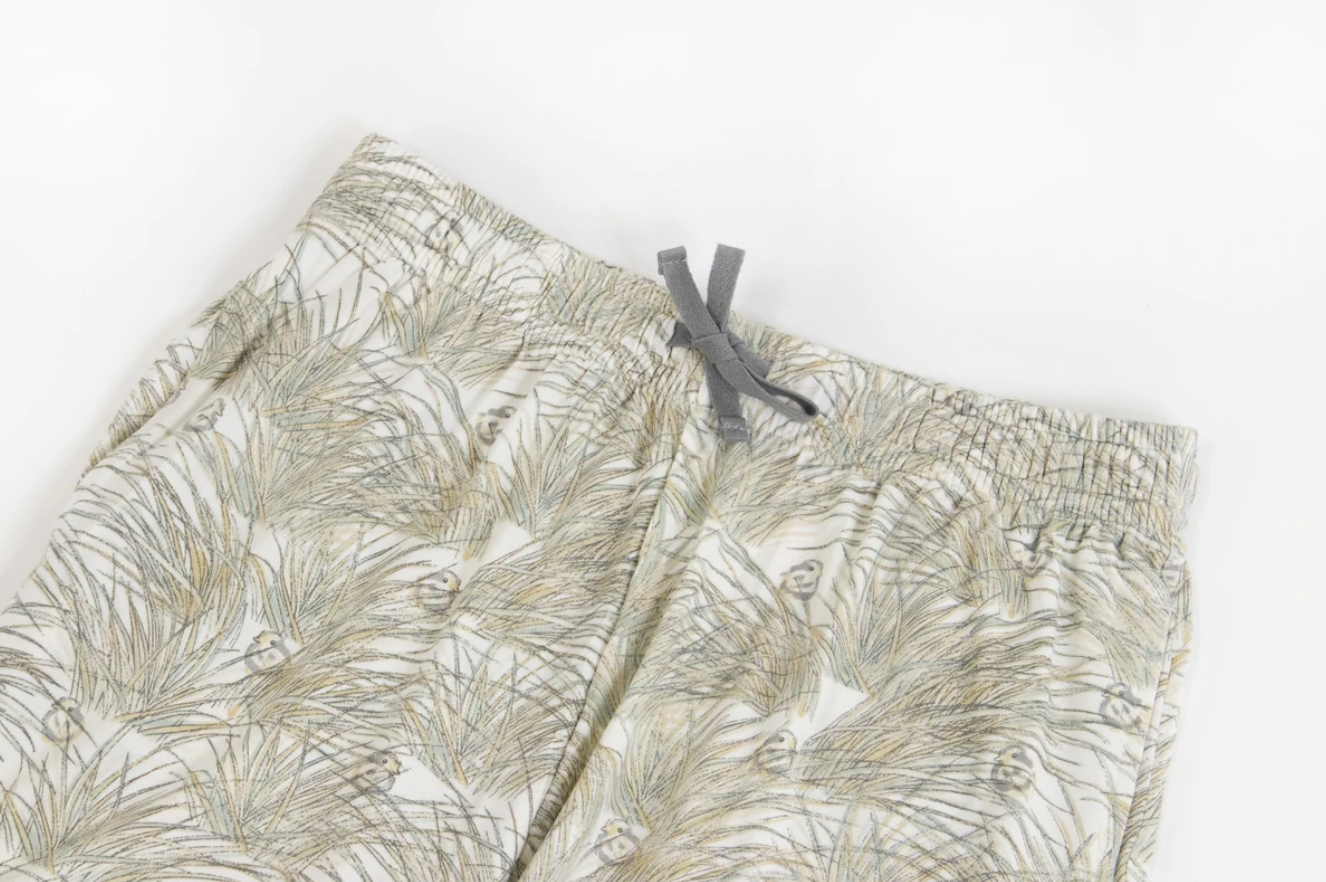 Women's Bamboo Jersey Short Sleeve Button-up PJ Set - Seagulls & Seagrass