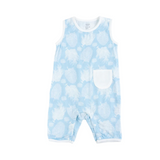 Bamboo Pima Sleeveless Romper - Sea Fan