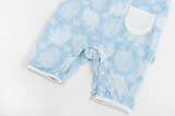 Bamboo Pima Sleeveless Romper - Sea Fan