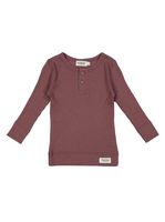MarMar Long Sleeve Henley - Mahogany