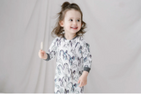 Organic Cotton Long Sleeve Romper - Penguin Love