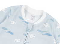 Organic Cotton Long Sleeve Romper - Beluga Boogie