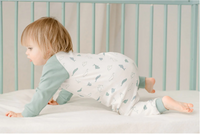 Organic Cotton One-Piece Zip Footless Sleeper - Baby Beluga