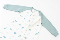 Organic Cotton One-Piece Zip Footless Sleeper - Baby Beluga