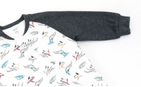 Raglan Bamboo Long Sleeve Sleep Bag 2.5 TOG - Rainbow Swim
