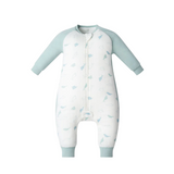 Raglan Bamboo Long Sleeve Footed Sleep Bag 2.5 TOG - Baby Beluga