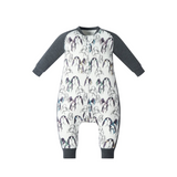 Bamboo Long Sleeve Footed Sleep Bag 1.0 TOG - Penguin Love