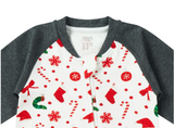 Organic Cotton Footed Sleeper - Eric Carle Candy Cane Lane