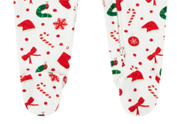 Organic Cotton Footed Sleeper - Eric Carle Candy Cane Lane