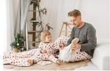 Men's Organic Cotton Long Sleeve Pocket Tee PJ Set - Eric Carle Candy Cane Lane