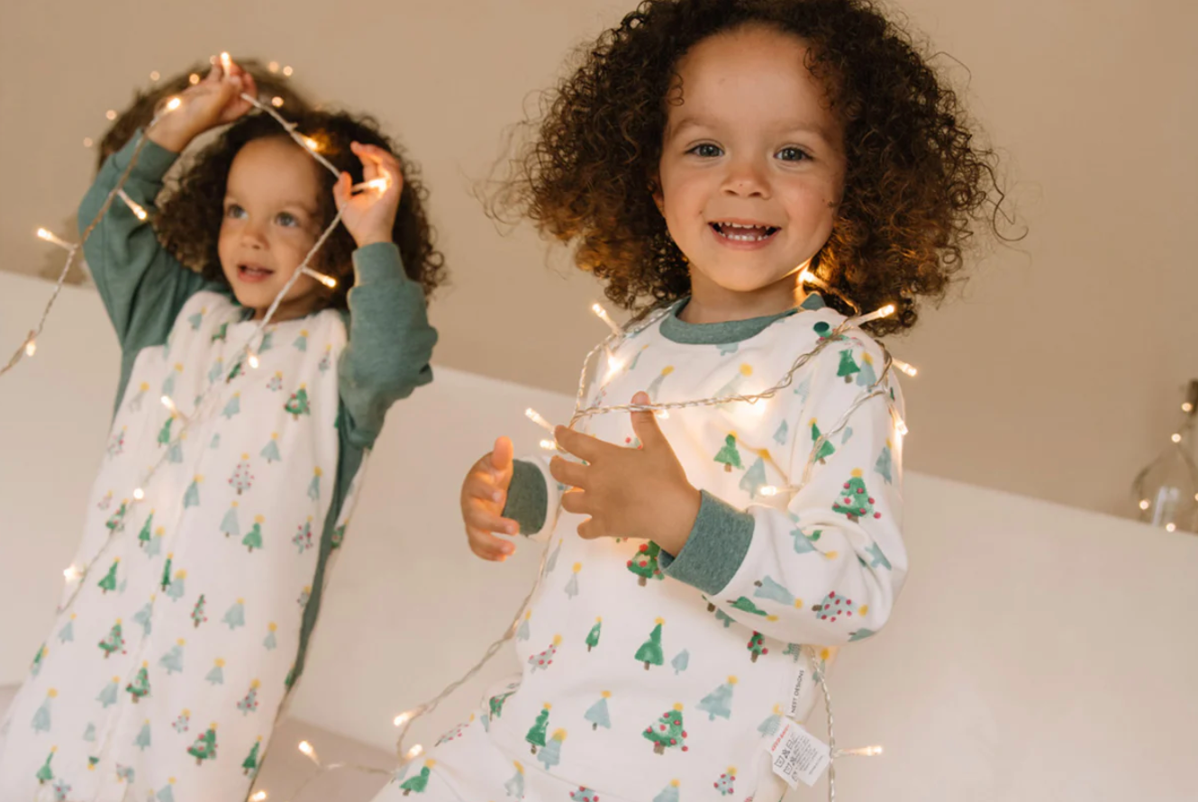 Organic Cotton Two-Piece PJ Set - Twinkle Trees Organic Cotton Two-Piece PJ Set - Twinkle Trees