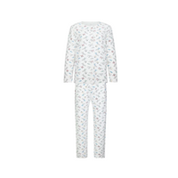 Women's Organic Cotton Long Sleeve Nursing PJ Set - Rainbow Swim