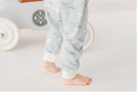 Organic Cotton Long Sleeve Footed Sleep Bag 1.0 TOG - Beluga Boogie (6-18M Only)