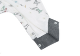 Organic Cotton Long Sleeve Footed Sleep Bag 1.0 TOG - Rainbow Swim