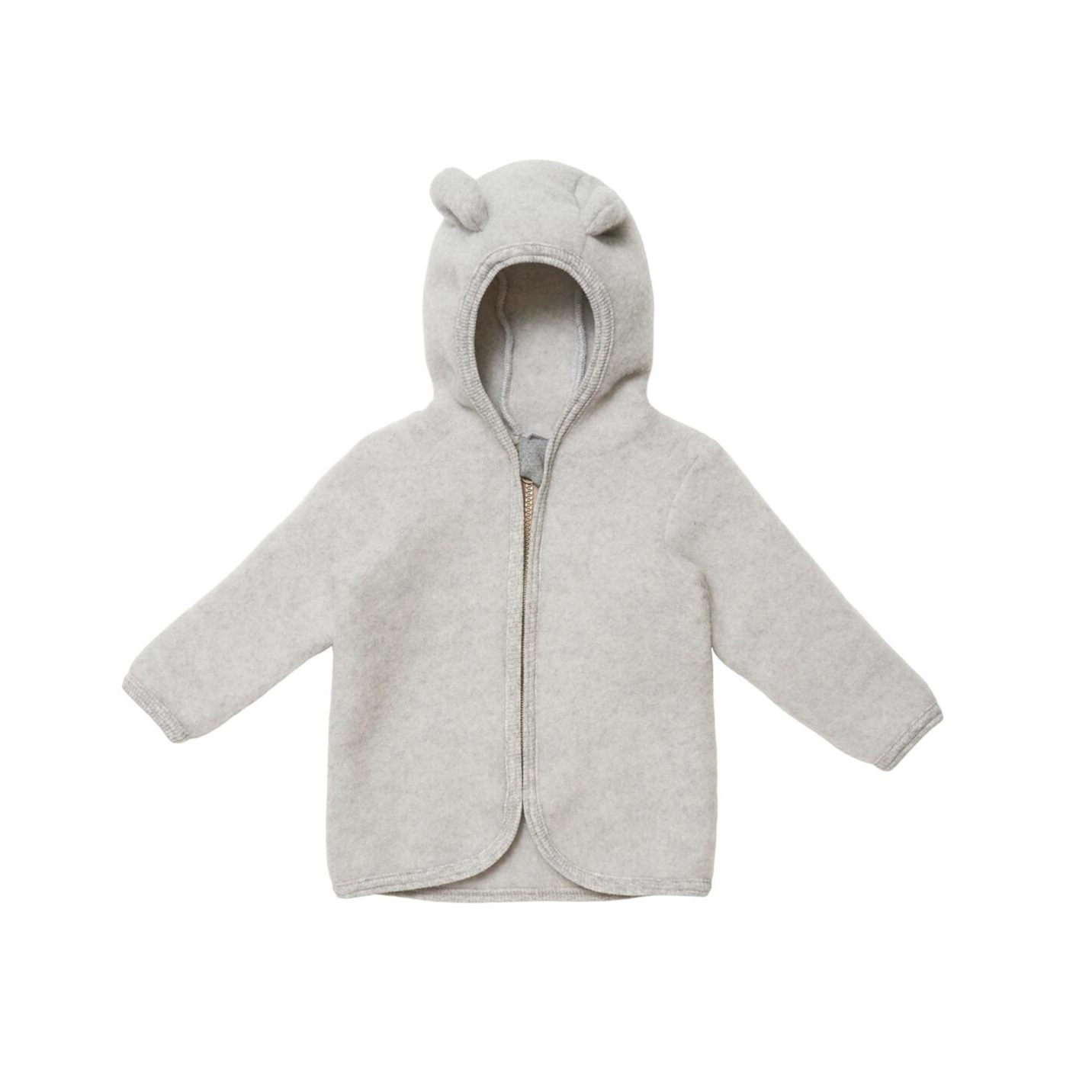 JACKIE Jacket In Merino Wool Fleece Light Grey