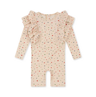 MANUCA FRILL ONESIE - MULTI HEARTS