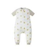 Raglan Bamboo Pima Short Sleeve Footed Sleep Bag 0.6 TOG - The Lion and The Mouse