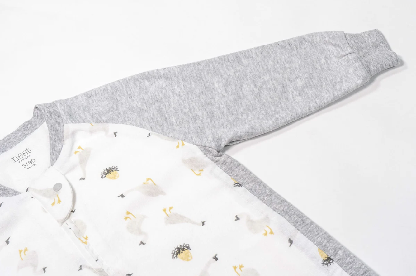 Bamboo Long Sleeve Footed Sleep Bag 1.0 TOG - The Goose & The Golden Egg