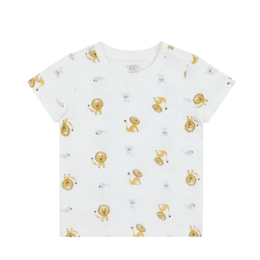 Bamboo Jersey Short Sleeve T-Shirt - The Lion and The Mouse (2-3T Only)