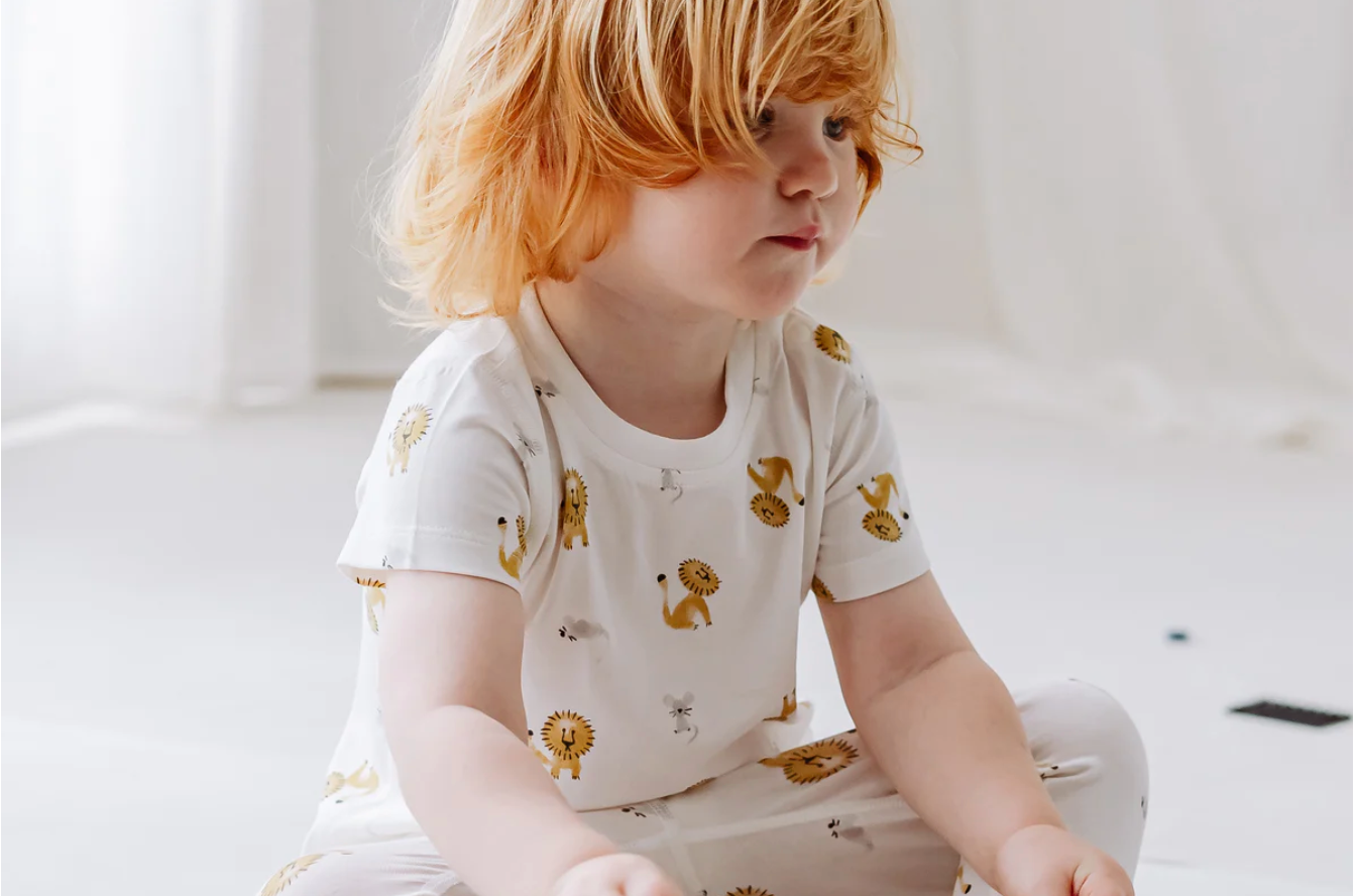 Bamboo Jersey Short Sleeve T-Shirt - The Lion and The Mouse (2-3T Only)