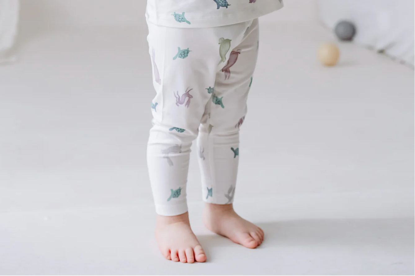 Bamboo Jersey Leggings - The Tortoise & The Hare (4-5T Only)