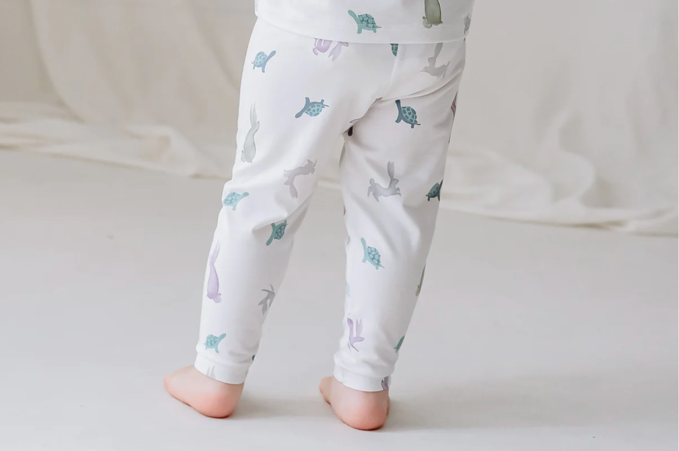 Bamboo Jersey Leggings - The Tortoise & The Hare (4-5T Only)