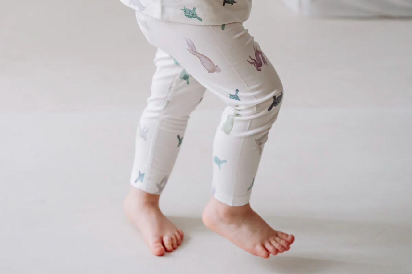 Bamboo Jersey Leggings - The Tortoise & The Hare (4-5T Only)